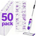 50 Count Disposable Power Mop Pad Refills Dry & Wet Use – Multi-Surface & Wood Floor Mop Pad Replacement Compatible with Swiffer PowerMop (No Mop Rod Included)