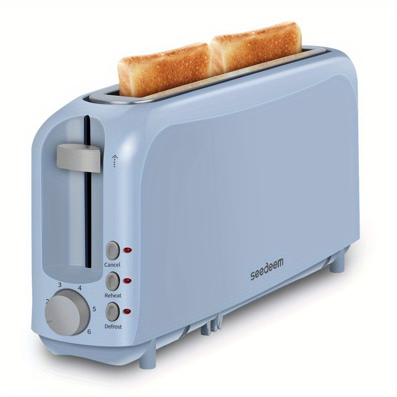 Ultra-Slim 2-Slice Toaster 750W, Wide Slot for Bread Bagels & Waffles, 6 Browning Levels, Cancel Reheat & Defrost, Auto Pop-Up, Removable Crumb Tray – 5 Colors
