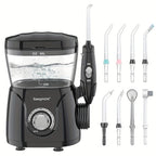 Water Flosser for Teeth & Braces – 8 Jet Tips, 10 Pressure Settings, 20oz Large Tank Oral Irrigator for Family Deep Cleaning & Braces Care