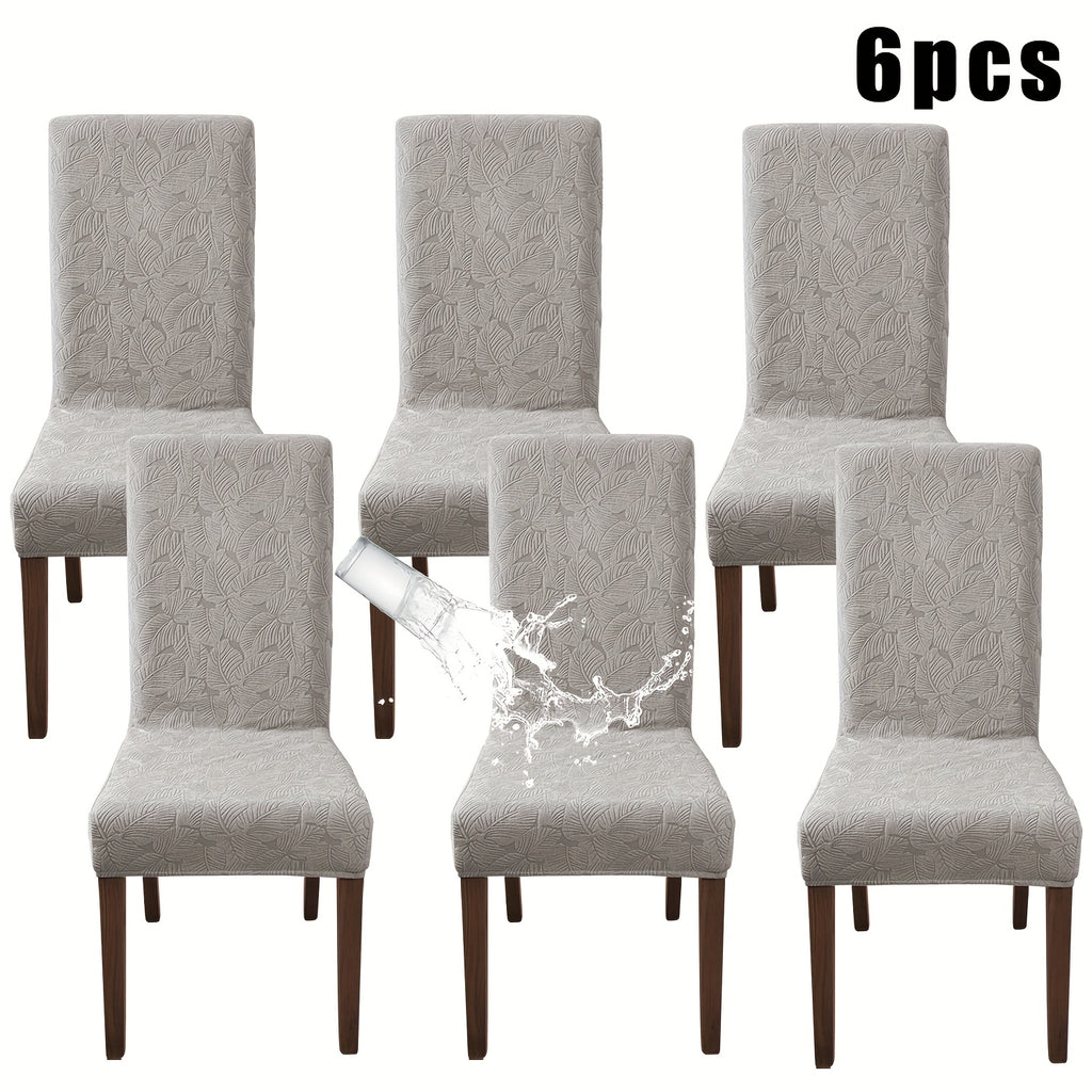 Dining Chair Covers 4/6pcs – Plant Print Stretch Parsons Chair Slipcovers 90% Polyester Elastic Band All-in-One Seat & Back Protector, Vintage Elegant Style for Kitchen Wedding Mother's Day Gift