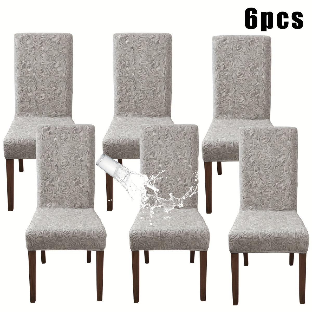 Dining Chair Covers 4/6pcs – Plant Print Stretch Parsons Chair Slipcovers 90% Polyester Elastic Band All-in-One Seat & Back Protector, Vintage Elegant Style for Kitchen Wedding Mother's Day Gift