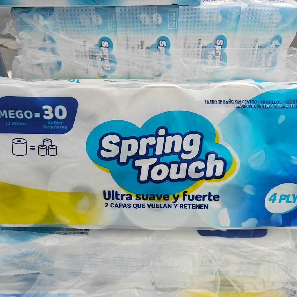Ultra Soft Toilet Paper 4-Ply Thick Undyed Tissue Rolls, No Lint No Crumbs, Premium Bathroom Tissue for Home Hotel Office, Available in 1, 2 & 6 Roll Packs