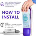 Refillable Bottle for Swiffer PowerMop 26 oz – Reusable Leak-Proof HDPE Mop Bottle with 5 Gaskets & Folding Funnel, Compatible with Power Mop, Eco-Friendly Floor Cleaning Solution