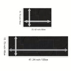 Kitchen Runner Rug Set 2 Piece – Diatomaceous Earth Non-Slip Water-Absorbent Mat, Machine Washable Strip Pattern, for Kitchen, Bathroom, Laundry Room & Dining Room