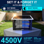 Solar Bug Zapper Outdoor Wireless Portable Mosquito Zapper with Solar Panel Sensor USB Charging Fly Trap Insect Killer for Home Backyard Porch Garden Camping