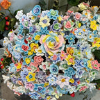 Handcrafted Ceramic Flowers 10pcs Realistic Decorative Floral Accents Random Colors for Home Wedding Party Valentine's Day Mother's Day Christmas Gift