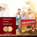 Fire Starter Blocks Odorless Safe Long Lasting for Fireplace Barbecue Camping Wood Stove Easy Light No Electricity Needed Indoor Outdoor 64pcs 192pcs