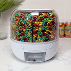 Large-Capacity Candy Dispenser & Sealed Storage Box – Smart Partition Container for Small Candies, Grain, Flour & Pet Food – Household Airtight Organizer, Halloween Party Gift