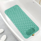 Anti-Slip Shower Mat with Massage Function – Extra Large Non-Slip Bathtub Mat for Safety & Comfort | 19.7”x31.5” | Green, Grey, White, Blue, Khaki & Pink