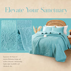 Quilted Bedspread Set Lightweight Cooling Coverlet with Pillow Shams Twin Queen King Soft Breathable Summer Bedding Set Machine Washable