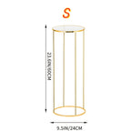 Metal Cylinder Pedestal Stand for Events – Round Cylinder Display Stand for Vase Cake Floral Arrangements, Party Wedding Celebration Table Riser, Decorative Metal Craft Stand