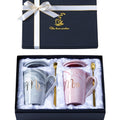 Mr and Mrs Mugs Couples Wedding Gift – 14oz Ceramic Marble Cups for Bride & Groom – Bridal Shower, Engagement, Anniversary & Newlywed Gift Set