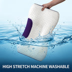 Ergonomic Neck Pillow 2-Pack with 3D Honeycomb Mesh Surface, Breathable Cooling Anti-Sweat Sleep Pillow, Soft Supportive Cushioning for Side and Back Sleepers