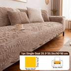 Thick Faux Rabbit Plush Sofa Cover – Soft Non-Slip Washable Pet-Friendly Furniture Protector for Living Room, Bedroom & Office – 4 Colors, Armrest to 4-Seat