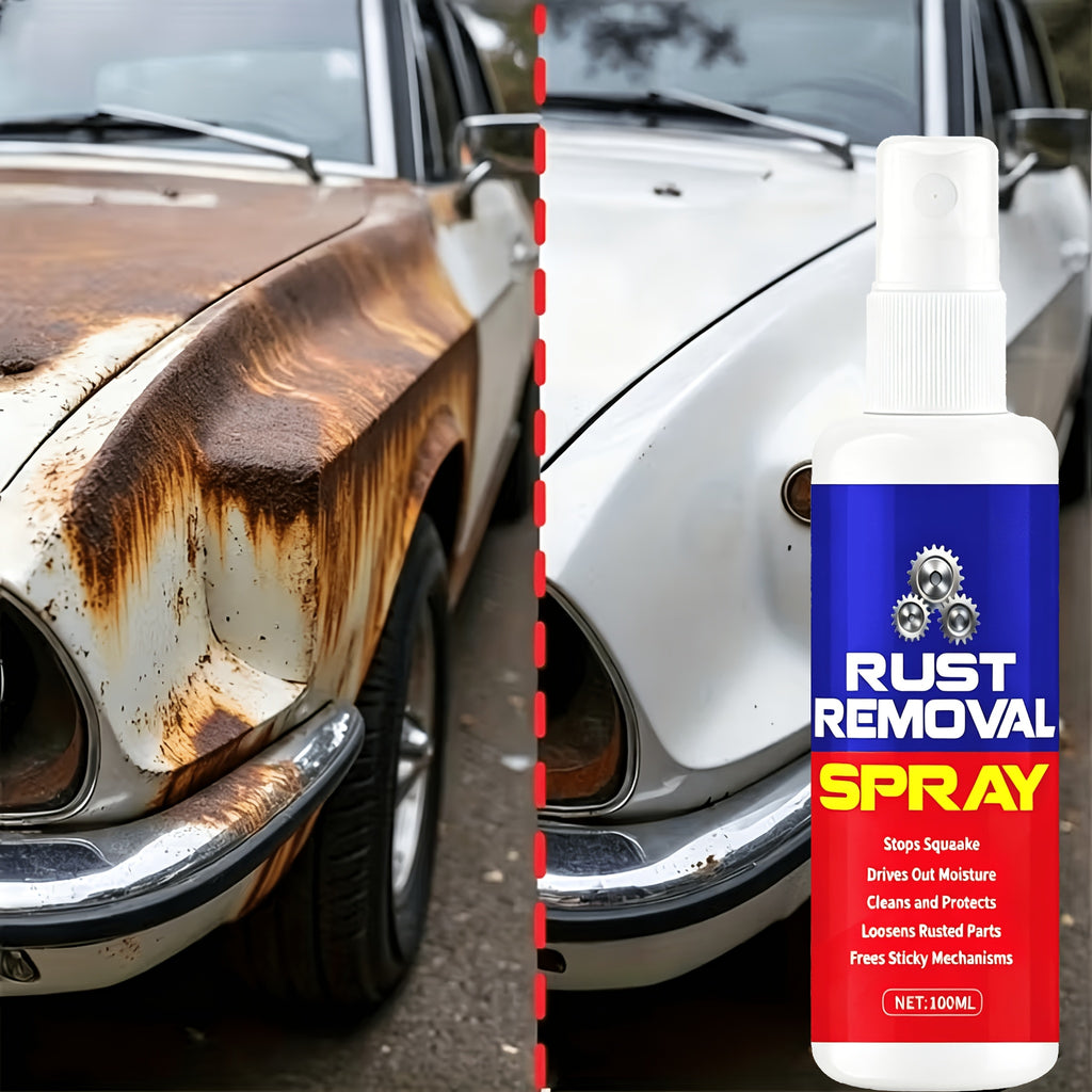 Multi-Purpose Rust Remover Spray for Metal Surfaces | Derusting Liquid for Automobile Wheel Hub, Furniture & Tools, Powerful Decontamination Quick Dry Formula, Smooth Reliable Rust Removal