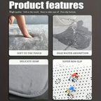 Summer Fish Pattern Flannel Door Mat Washable Soft Non-Slip Area Rug for Front Door Bedroom Farmhouse Laundry Room Decoration - 2 Sizes