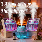 Mini Diffuser Set 3pcs Aromatherapy Humidifier Odor Eliminator Cool Mist for Car Bedroom Dorm No Filter Low Voltage Gift for Women