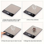 Digital Kitchen Scale 10kg/22lb – Precise 0.1g Accuracy, Stainless Steel, Tare Function for Baking & Cooking