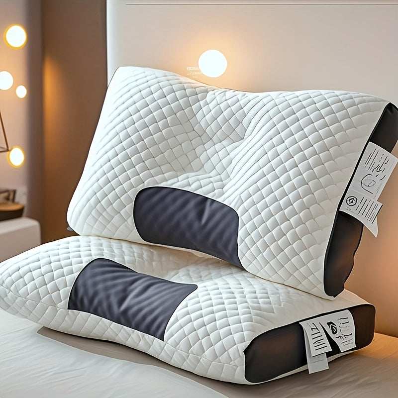 Adjustable Ergonomic Bed Pillows 2-Pack or 4-Pack - Soft Neck Support, Removable Washable Pillow Core, No-Collapse Deep Sleep Pillow Set for Couples Home Bedroom