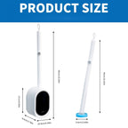 SOPAMI Disposable Toilet Brush with 32 Refill Heads – 360° Rotating Wall-Mounted Hygienic Cleaning Tool for Toilet, Tub, Sink & Tiles