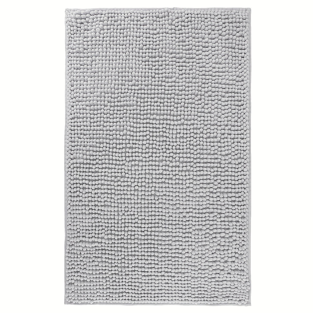 Chenille Bathroom Rug Extra Soft Absorbent Bath Mats for Bathroom Floor – Non-Slip, Water Absorbent, Machine Washable Bath Mat