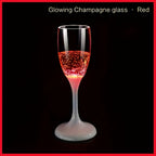 LED Light-Up Champagne Flutes – Glow in the Dark Plastic Wine Glasses | Colorful Glowing Party Cups for Birthday, Christmas, Halloween & Weddings | 1pc or 6-Pack