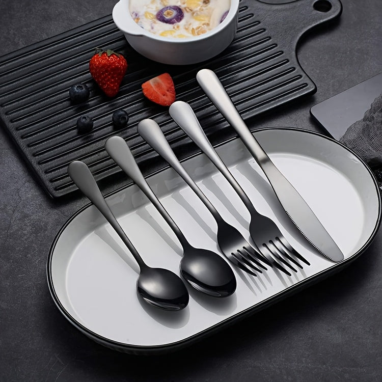 30-Piece Deluxe Golden Stainless Steel Flatware Set with Wooden Gift Box – Mirror Polished Knives, Forks & Spoons for 6 | Wedding, Business & Celebration Gift
