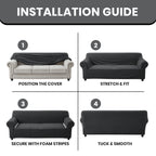 Elastic Stretch Sofa Cover Spandex – Non-Slip Couch Slipcover, Pet-Friendly, Machine Washable, All-Season, 7 Colors, 1/2/3 Seater, Living Room Bedroom Office Home Decor