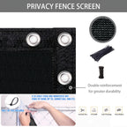 Fence Privacy Screen Multi-Size Heavy Duty HDPE Outdoor Shade Cloth with Cable Zip Ties – 4 5 6 7 8 ft Wide, 15–50 ft Long, Black