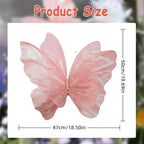 3D Butterfly Wall Decorations 3pcs Large 50cm Artificial Butterfly Party Decor for Baby Shower Wedding Birthday Home Bedroom Nursery Supplies – Set of 3
