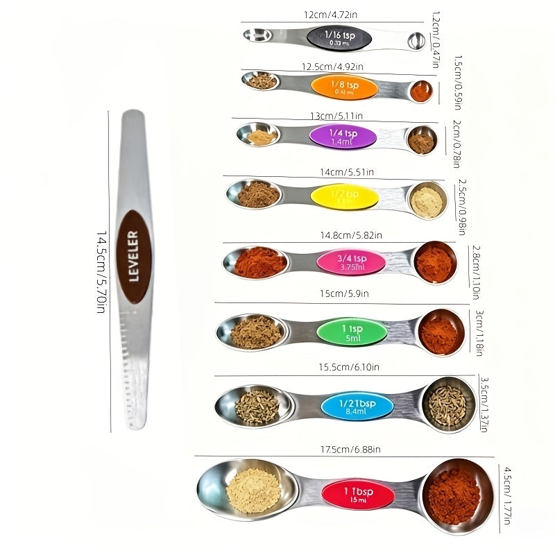 Measuring Cups & Spoons Set | Dry & Liquid | Choose 8-Piece Cups, 9-Piece Spoons, or 17-Piece Complete Set