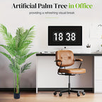 Artificial Palm Plant 5.9ft Flexible Tropical Leaves – Faux Palm Tree for Indoor & Outdoor Decor, Home, Office, Hotel, Garden, Pool & Christmas Decoration