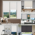 Blackout Roller Shades for Windows, Cordless Room Darkening Window Blinds, Thermal Insulated UV Protection, Easy Install for Bedroom Living Room Office