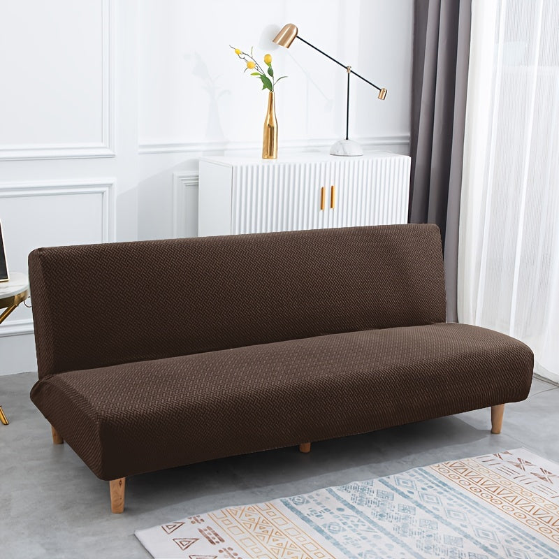 T-Shaped Jacquard Sofa Cover Futon Slipcover - Stretch Couch Cover for Living Room Office L Shaped Sofa Protector M L Size