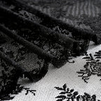 Boho Floral Lace Curtain Panels Set of 2 – Semi-Sheer Light Filtering, Rod Pocket, Pastoral Vintage Style for Bedroom Living Room Kitchen, 6 Sizes 4 Colors