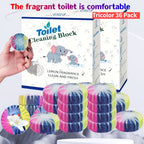 Automatic In-Tank Toilet Cleaner Tablets 24/36 Pack – Lemongrass Deodorizer, Prevents Scaling & Rust, for Home & RV Bathrooms