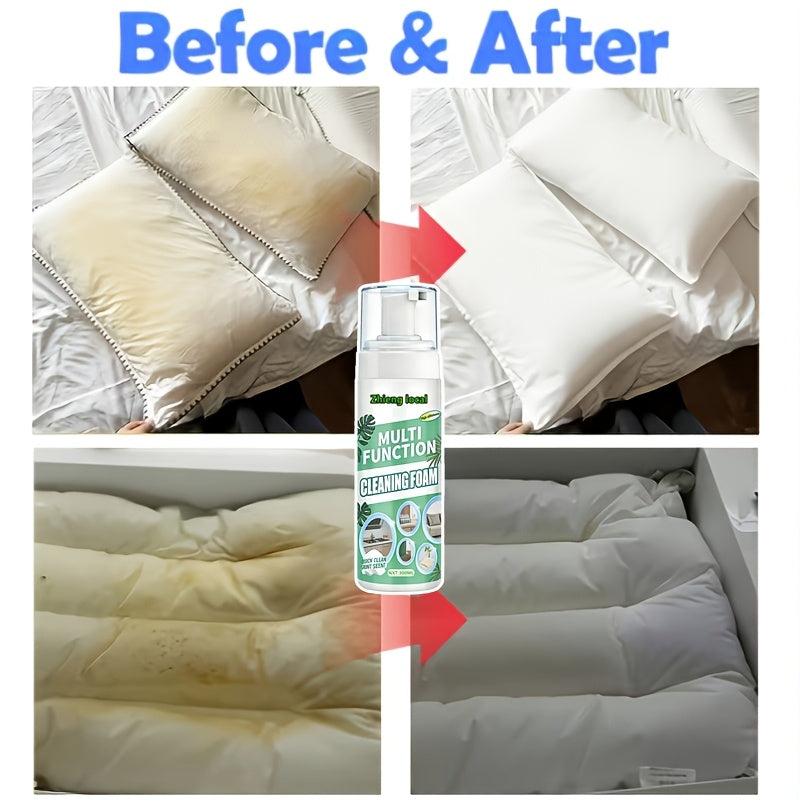 Dry Cleaning Stain Remover Spray 10oz, No Water Needed Waterless Cleaner for Sofa Mattress Carpet Clothes Curtains, Multi-Surface Fabric Stain Remover Safe Formula