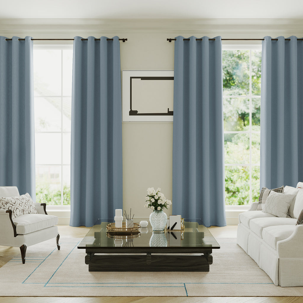 100% Blackout Window Curtains - 4 Panels, Full Light Blocking, Thermal Insulated Drapes with Black Liner | Soft Brushed Fabric