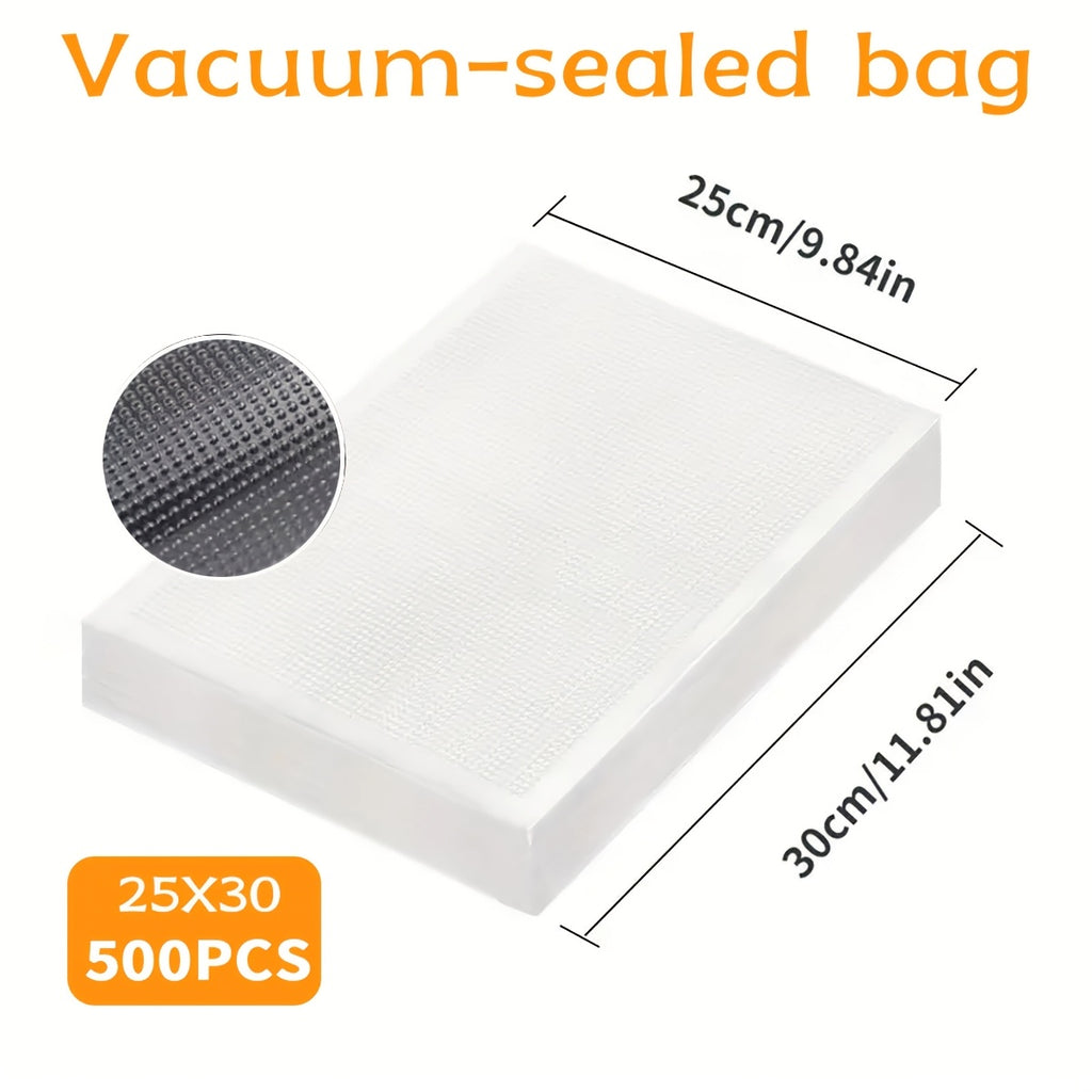 Vacuum Sealer Bags 500pcs BPA-Free Food Storage Bags 7 Sizes – Co-Extruded Reusable Vacuum Seal Bags Compatible with Most Vacuum Sealers