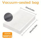 Vacuum Sealer Bags 500pcs BPA-Free Food Storage Bags 7 Sizes – Co-Extruded Reusable Vacuum Seal Bags Compatible with Most Vacuum Sealers