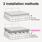 Double Ruffle Bed Skirt – 16" Drop Elastic Wrap-Around | Easy Install, Machine Washable | Twin, Full, Queen, King