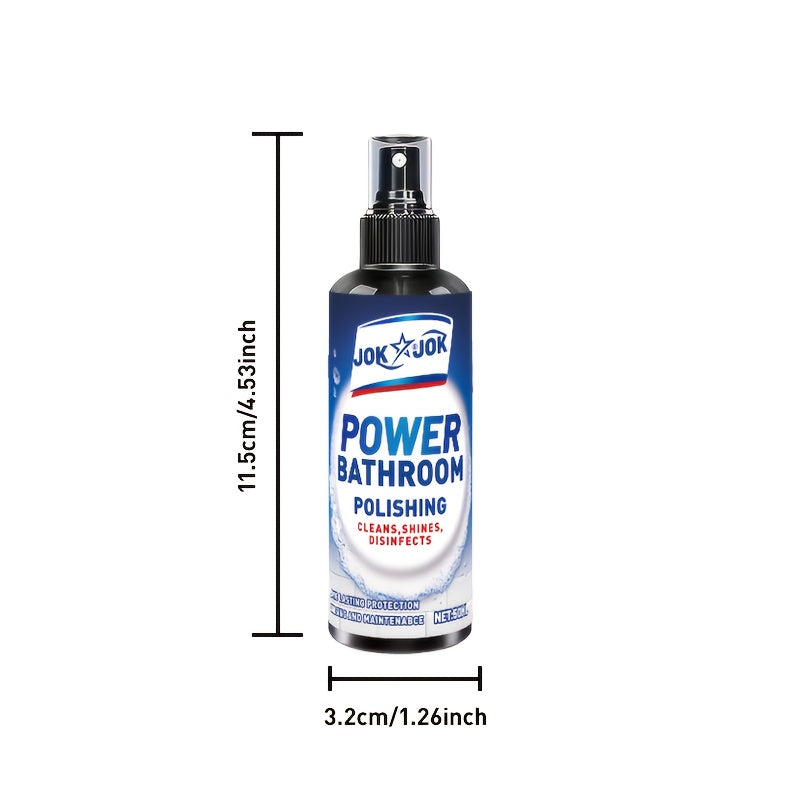 Shower Glass Cleaner Spray – Hard Water Stain & Soap Scum Remover for Shower Doors, Mirrors & Tiles, Streak-Free Shine, Powerful Bathroom Glass Cleaning Formula