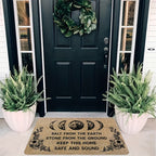 Halloween Witch Doormat Non-Slip Polyester Indoor Outdoor Floor Mat - Spooky Funny Witch Print for Front Door Entryway Porch, Halloween Home Decoration & Gift Idea