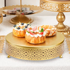 3-Piece Metal Cake Stand Set Round Tiered Dessert Display Stand for Cupcakes Pastry Candy Wedding Birthday Holiday Party