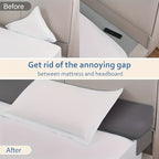 Bed Wedge Mattress Gap Filler Pillow, Headboard Closer Sleeping Pillow Against Headboard or Wall, Removable Cover Anti-Snoring Bed Wedge for Twin Full Queen King