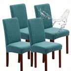 Stretch Jacquard Dining Chair Covers Set of 4 or 6 Removable Washable Polyester-Elastane Slipcovers – Chair Protector for Kitchen Home Hotel Restaurant, Valentine's Day Home Decoration