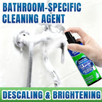 Bathroom Cleaner Spray with Sponge, Deep Cleaning & Stain Removal for Tiles & Fixtures, Removes Soap Scum & Water Marks, Lemon Scent Fresh Shiny Finish