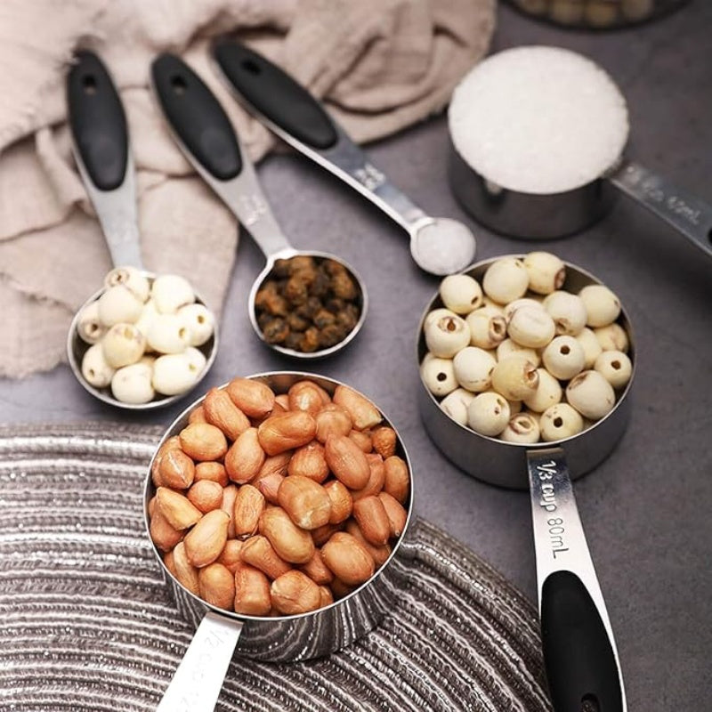 Measuring Cups & Spoons Set | Dry & Liquid | Choose 8-Piece Cups, 9-Piece Spoons, or 17-Piece Complete Set