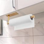 Paper Towel Holder Under Cabinet – SUS304 Stainless Steel Wall Mount Kitchen Towel Rack, Adhesive or Screw Install, Bathroom Towel Bar for Kitchen and Bath