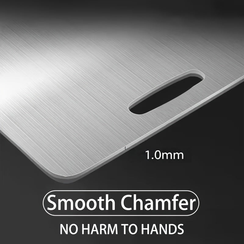 Stainless Steel Cutting Board Set 3 Piece – Rust-Resistant BPA-Free Durable Kitchen Prep Boards, Easy to Clean Space-Saving Nested Set for Food Preparation